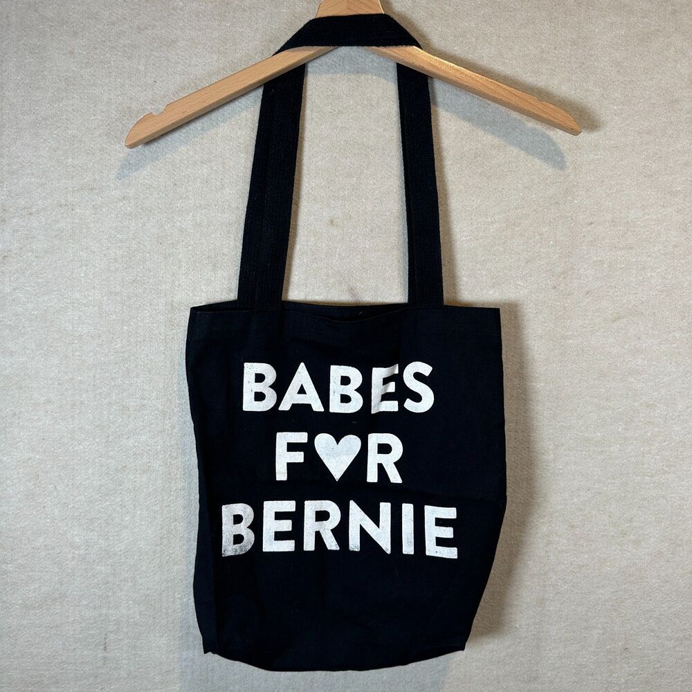 Babes For Bernie Black Canvas Tote Bag Enviro-Tote Made in USA Sanders
